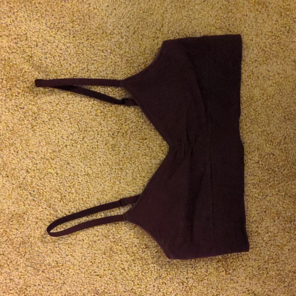 Aerie maroon bralette. Chill. Play. Move